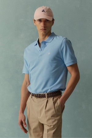 [Online Exclusive] 로고 코튼 피케 폴로셔츠 (블루) (BBNTMOG201)