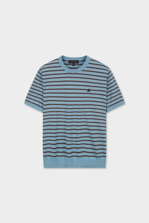 스트라이프 풀오버 스웨터 (블루) (BBWRMBG205)