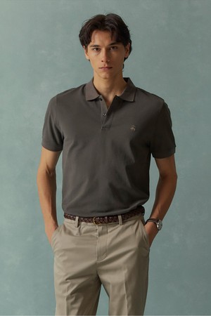 [Online Exclusive] 로고 코튼 피케 폴로셔츠 (올리브) (BBNTMOG201)