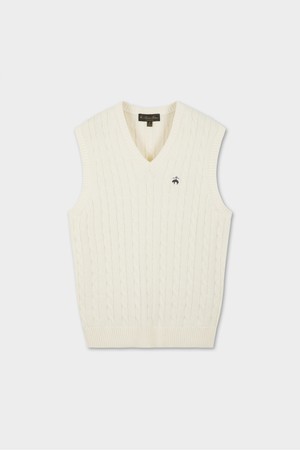 코튼 케이블 베스트 (아이보리) (BBWVMBG105)