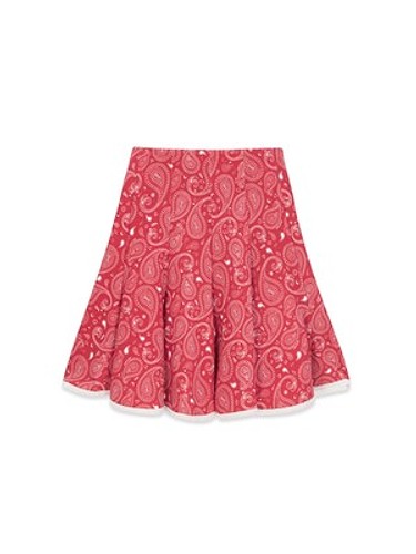 PAISLEY SWING SKIRT RED-a