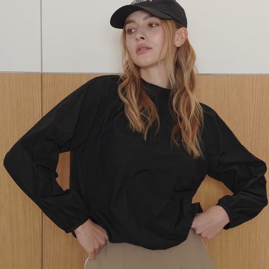 CORDURA SHIRRING WINDBREAKER_BLACK