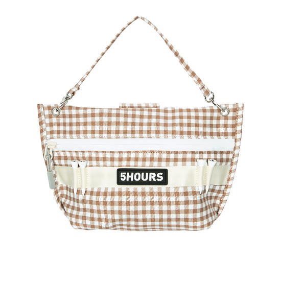 Gingham Check CART POUCH_BEIGE