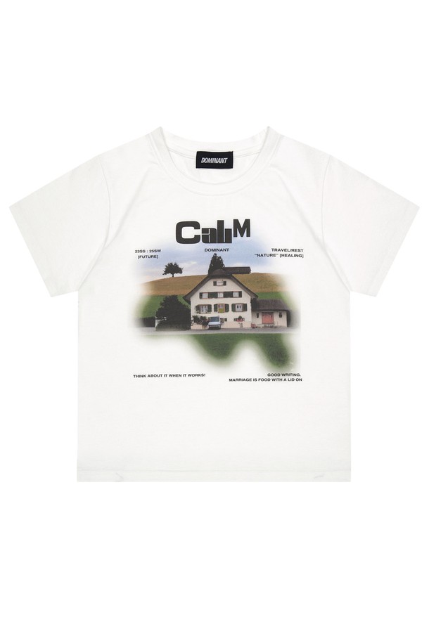 DOMINANT - 반소매 티셔츠 - Calm Crop Tee White