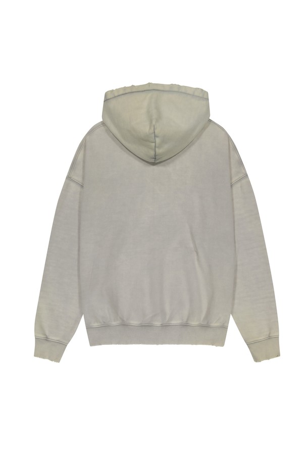 DOMINANT - 긴소매 티셔츠 - [Heavy Cotton] Freedom Vintage Magic Washing Hoodie_Beige Grey