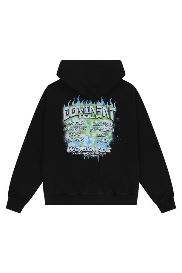 DOMINANT - 긴소매 티셔츠 - World Tour Hoodie Black