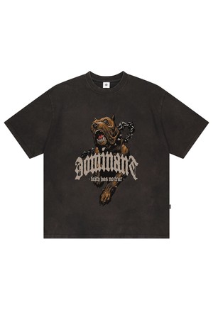 Vintage Washing Bulldog Tee Black