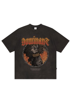 Vintage Washing Doberman Tee Black