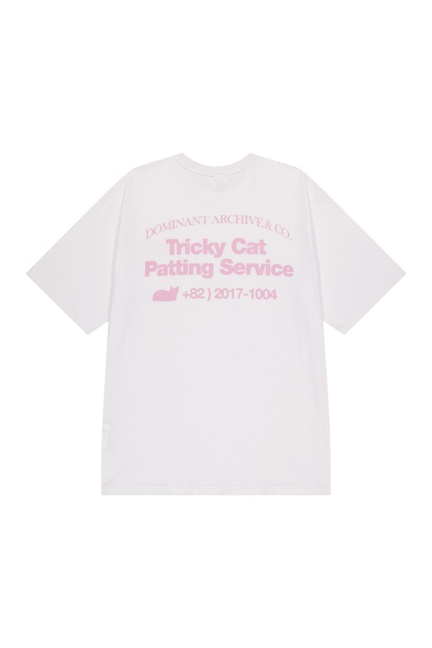 DOMINANT - 반팔티셔츠 - TRICKY CAT PATTING SERVIE T-SHIRTS