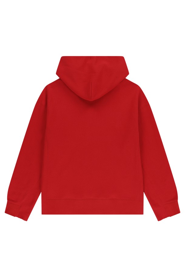 DOMINANT - 긴소매 티셔츠 - Small Logo Hoodie Red