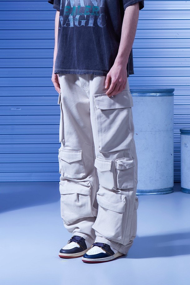 DOMINANT - 데님 - Ten pocket cargo pants_Ivory