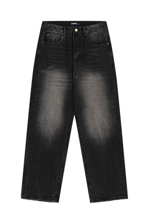 Clover Washing Denim Pants Black