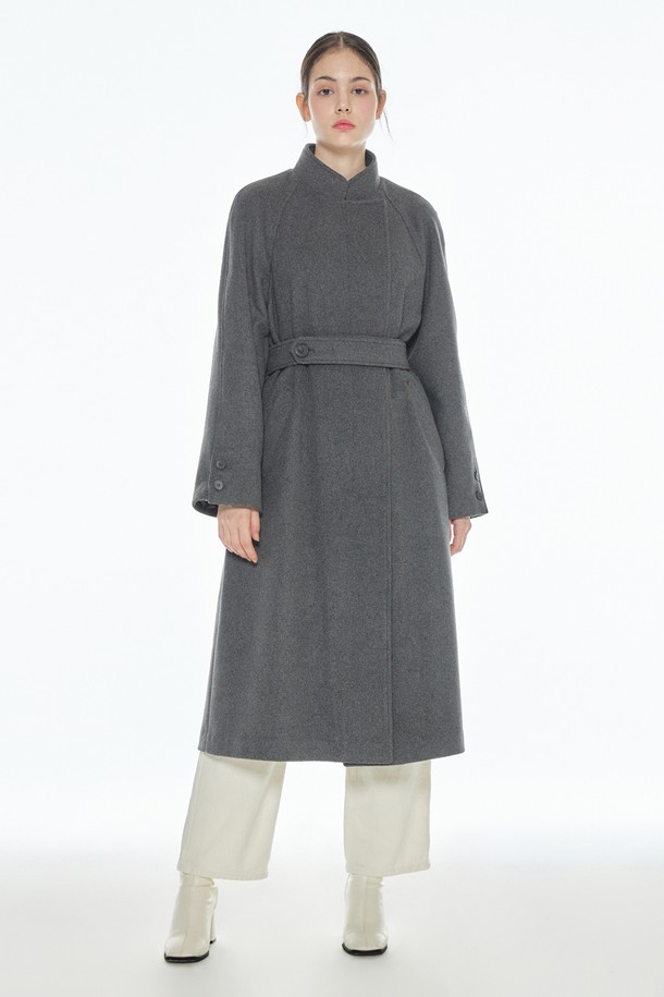 make a toast - 코트 - [22FW] Belted Basic Coat - GRAY