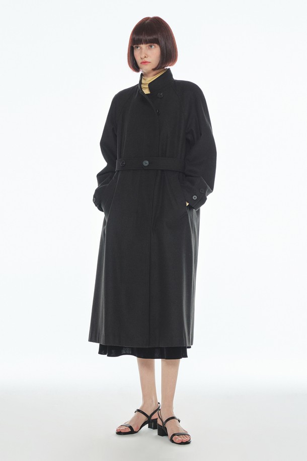 make a toast - 코트 - [22FW] Belted Basic Coat - BLACK