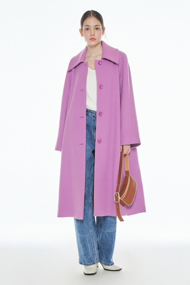 make a toast - 코트 - [22FW] Big Collar Maxi Coat - PINK