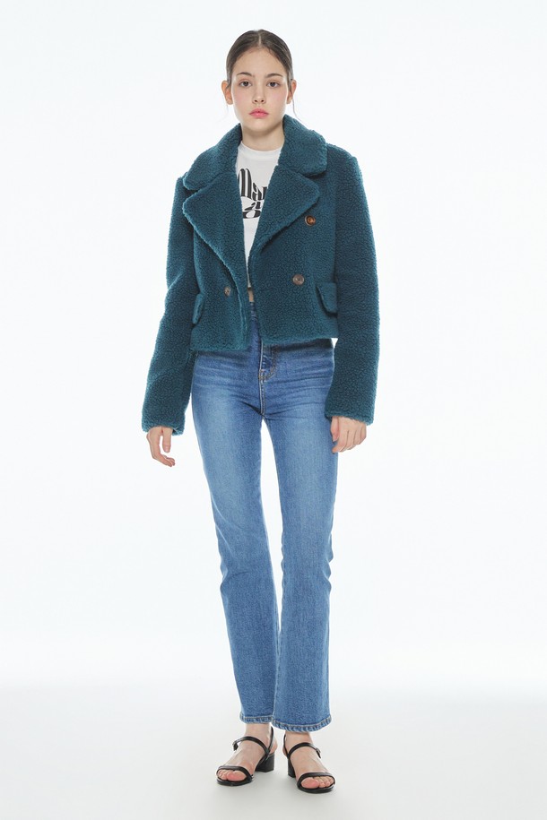 make a toast - 자켓 - [22FW] Dumble crop coat - GREEN