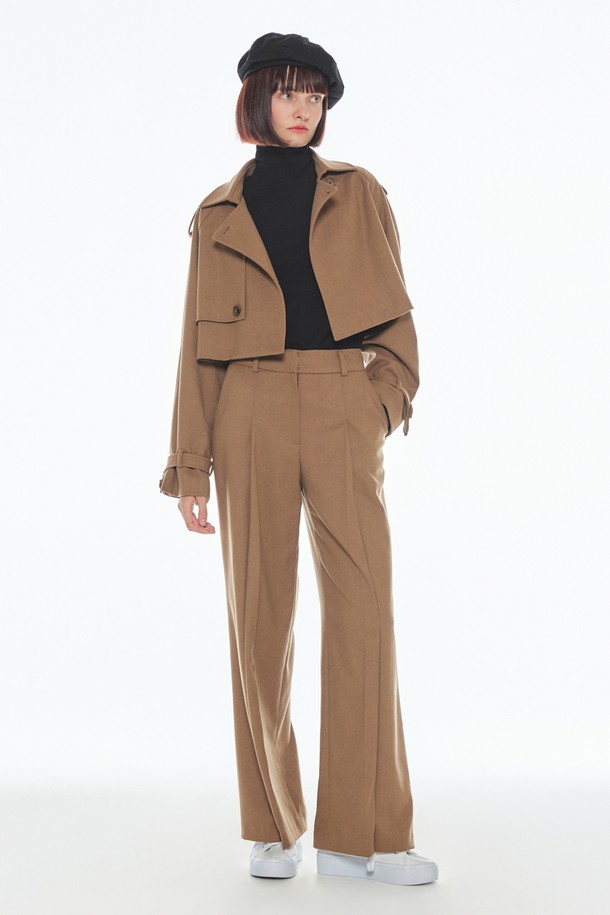 make a toast - 자켓 - [22FW] Crop Epaulet Jacket - BROWN