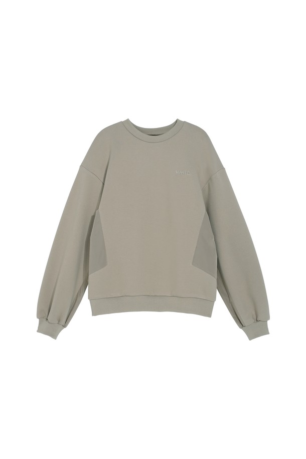 make a toast - 스웻셔츠 - Color Matching Shirring Sweatshirt BEIGE MBCSTO008BE