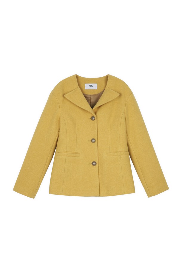 make a toast - 자켓 - [22FW] No collar jacket - YELLOW