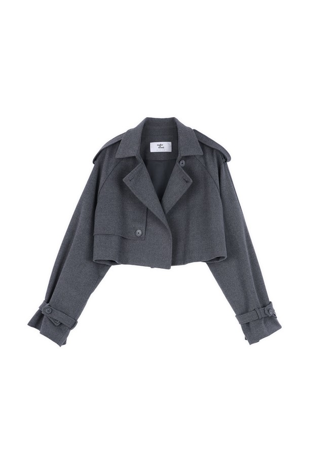 make a toast - 자켓 - [22FW] Crop Epaulet Jacket - GRAY