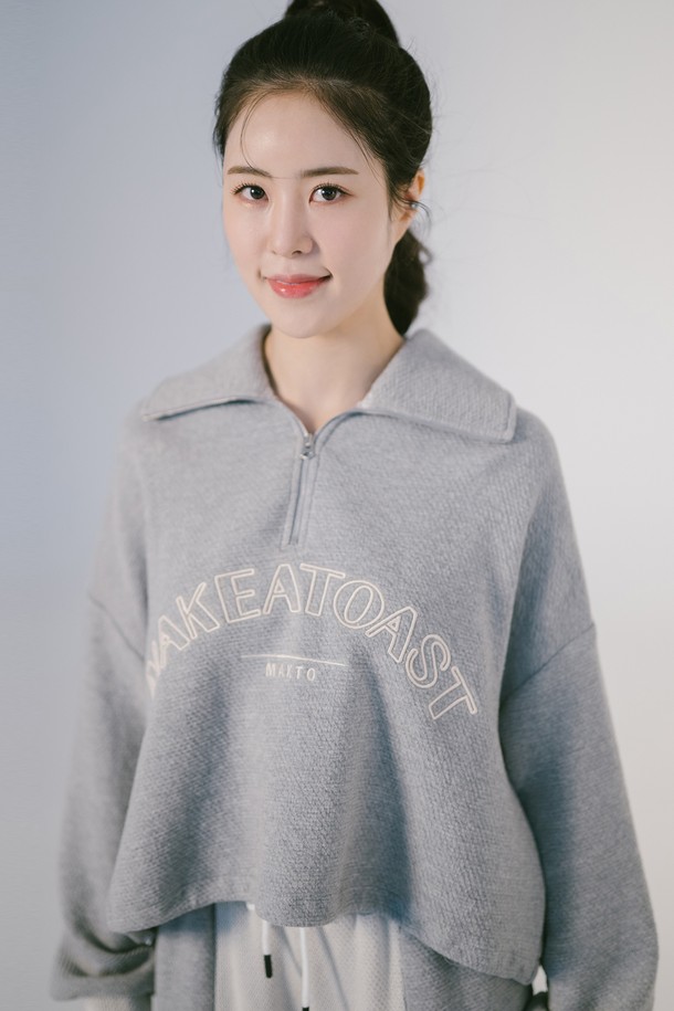 make a toast - 스웻셔츠 - Reversal Logo Half Zip-Up Sweatshirt GRAY MBCSTO007GR