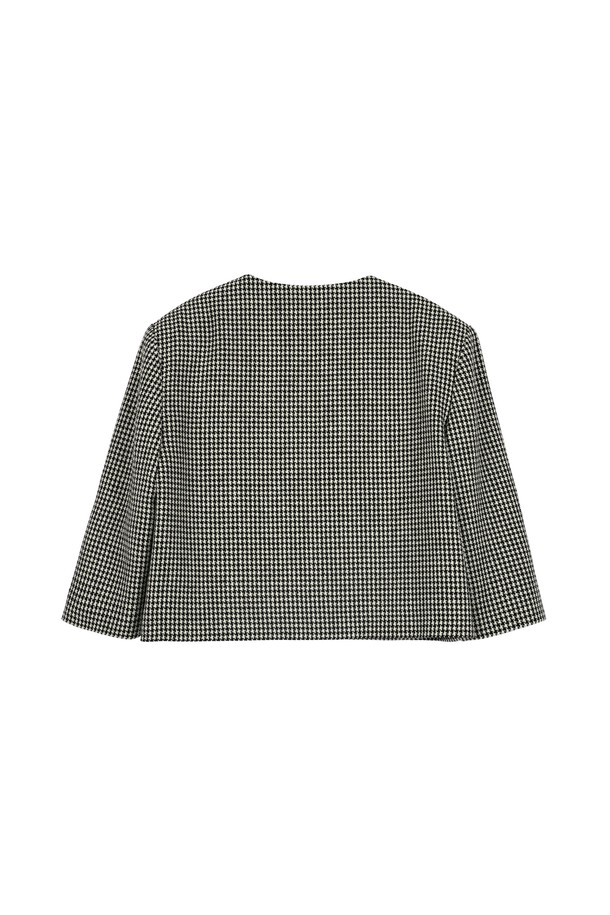 make a toast - 자켓 - [22SS] HOUND ROUND NECK SHORT JACKET - Black