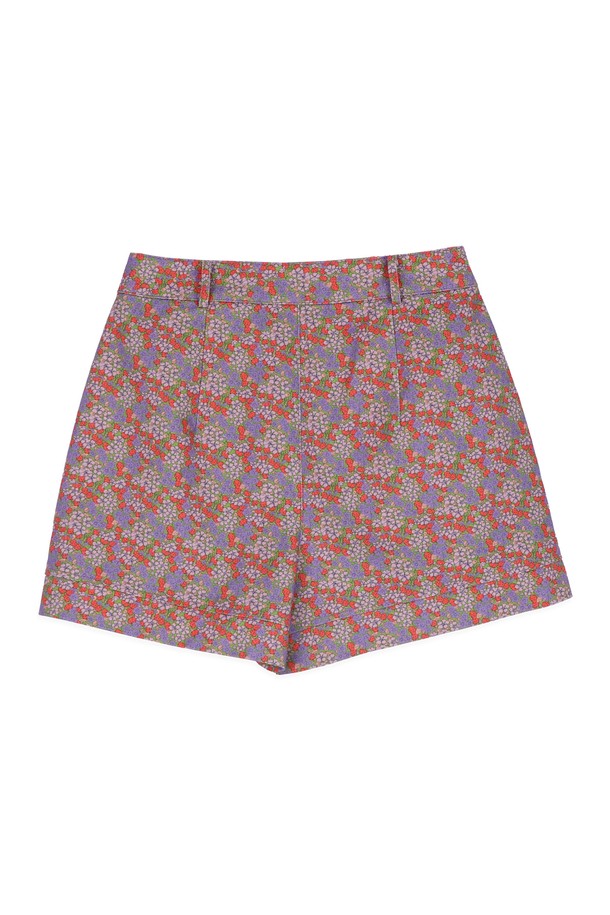 make a toast - 쇼트팬츠 - [22SS] FLORAL SHORT PANTS - Purple Flowers