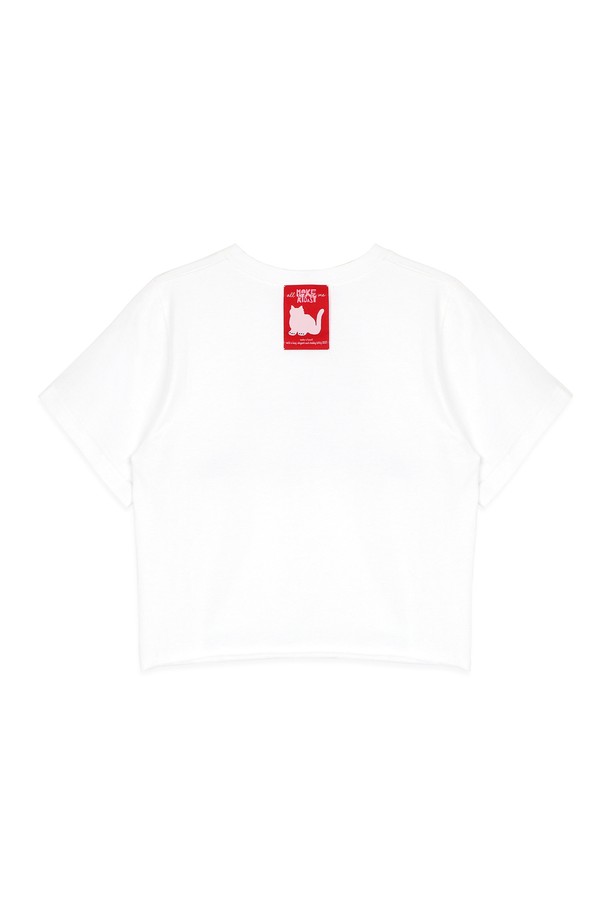 make a toast - 반소매 티셔츠 - [22SS 1차 리오더] CROP LOGO T-SHIRTS RED