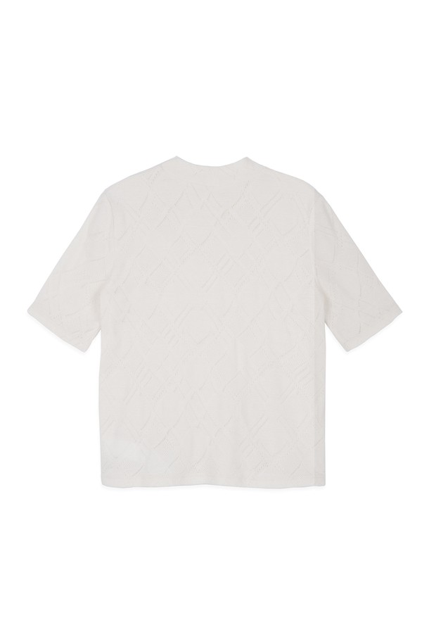 make a toast - 반소매 티셔츠 - [22SS] KNIT HALF-TUTLE NECK TEE - Ivory