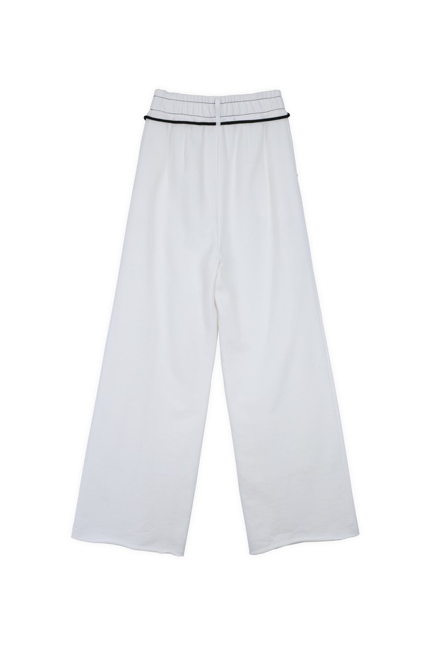 make a toast - 트레이닝 팬츠/조거 - [22FW] Wide training pants - WHITE