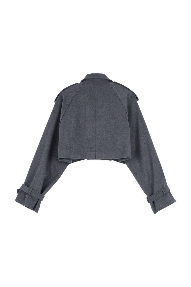 make a toast - 자켓 - [22FW] Crop Epaulet Jacket - GRAY