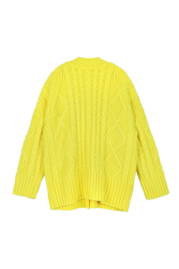 make a toast - 가디건 - [22FW] Boxy Pompom Cardigan - YELLOW