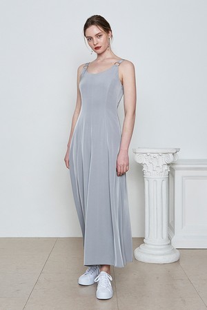 [22SS 1차 리오더] SILKY AND WIDE JUMPSUIT - Gray