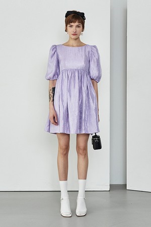 [22SS 1차 리오더] PUFF PEAL MINI DRESS - Lilac