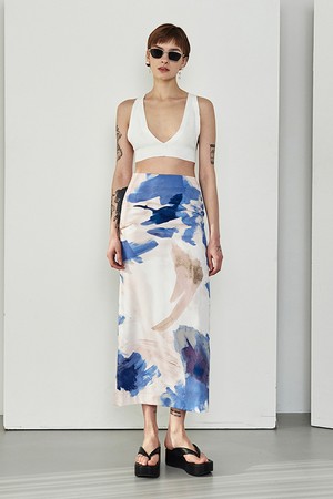 [22SS 1차 리오더] WATER COLOR H SKIRT - Blue