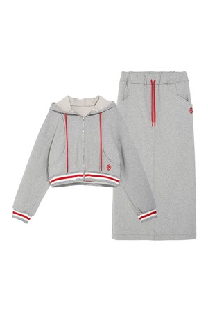 Point Knit Hoodie Training Set GRAY MBCSST004GR