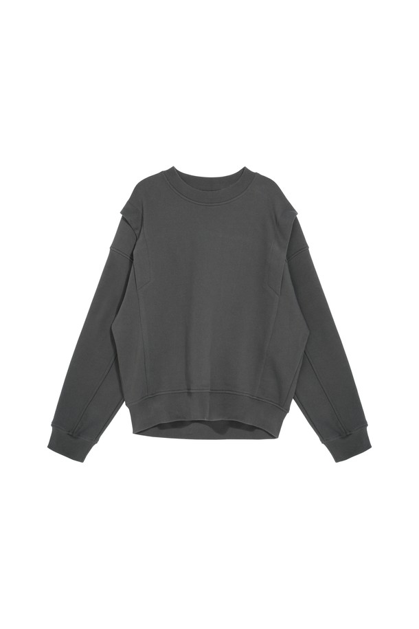 make a toast - 스웻셔츠 - Oversized Fit Incision Sweatshirts GRAY MBBFTO013GR