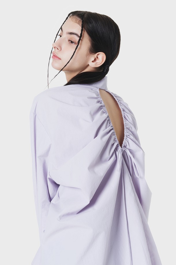 make a toast - 셔츠 - Back-point shirring shirt LILAC MBCSTO014LC