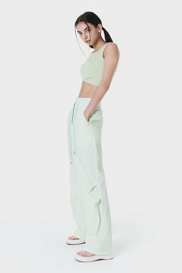 make a toast - 롱팬츠 - Two-tuck String Slim Wide Pants MINT MBCSPA002MT