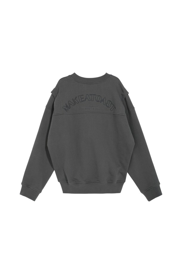 make a toast - 스웻셔츠 - Oversized Fit Incision Sweatshirts GRAY MBBFTO013GR