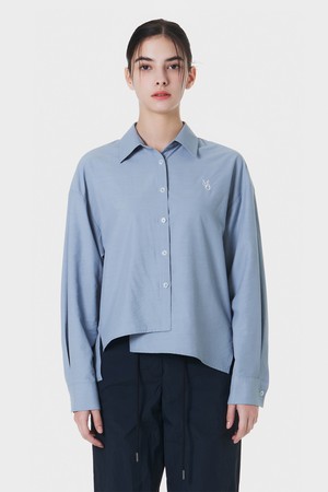 Unbalanced Free Basic Shirt BLUE MBCSTO011BL