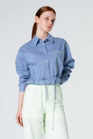 Striped String Shirt BLUE MBCSTO018BL