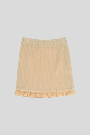 Frill layered mini skirt LIGHT YELLOW WBCSSK003-1LY