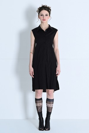 Sleeveless back points shirt dress BLACK MBCSOP007BK