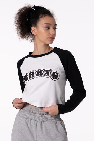 Makto raglan vintage short top MBCFTO001BK