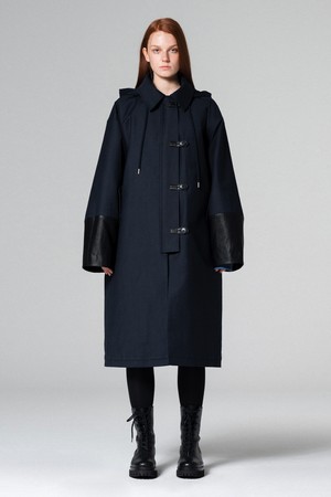 Maxi hoody trench coat NAVY WBCFCT001NV