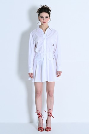 [24SS] Open-Collar Shirt Dress WHITE MBDSOP002WH