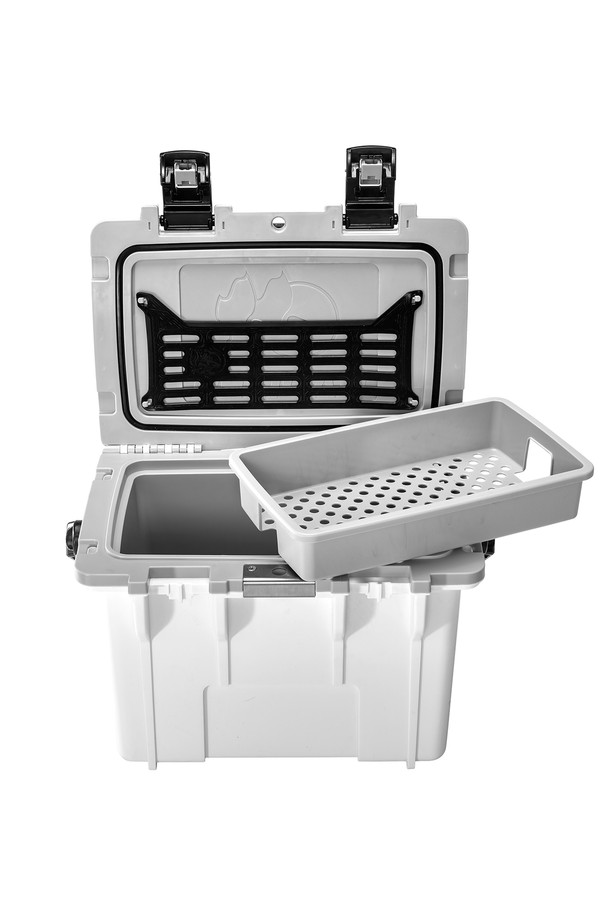 펠리칸 엘리트 쿨러 아이스박스 14QT(13.25L)는 캠핑, 피싱, 피크닉에 적합한 아이스박스입니다. ABS, 우레탄폼, 스테인리스스틸 소재로 제작되었으며, 보냉, 보온, 방수 기능을 제공합니다. 내부 트레이 시스템, 건식 보관함, 압력 해제 시스템, 병따개 내장 등 다양한 편의 기능을 갖추고 있으며, 화이트/그레이, 다크그레이/그린 등 6가지 색상으로 출시되었습니다.
