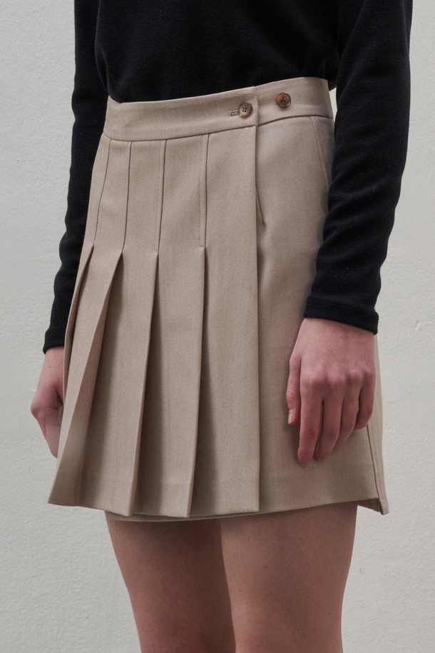 BY GINGER - 미니스커트 - [22SS]Pleats mini skirt - 2color																																																																																																																																	