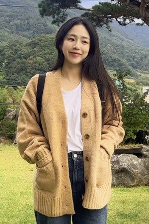 베이직 니트 가디건_베이지